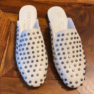 White Studded Mules by Matisse